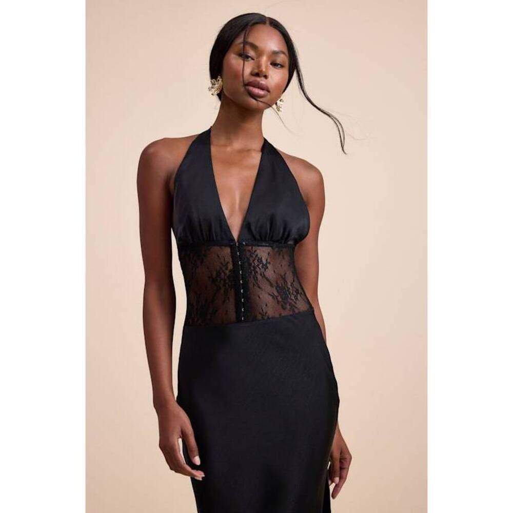 Lulus Lace Halter Maxi Dress